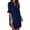 Dark Blue, variant on Summer Dresses for Women V Neck Ruffle Short Sleeve Casual Shift Dress with Pockets Red S