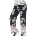 thumbnail image 3 of White Mark Women's Plus Size Floral Paisley Printed Palazzo Pants, 3 of 5