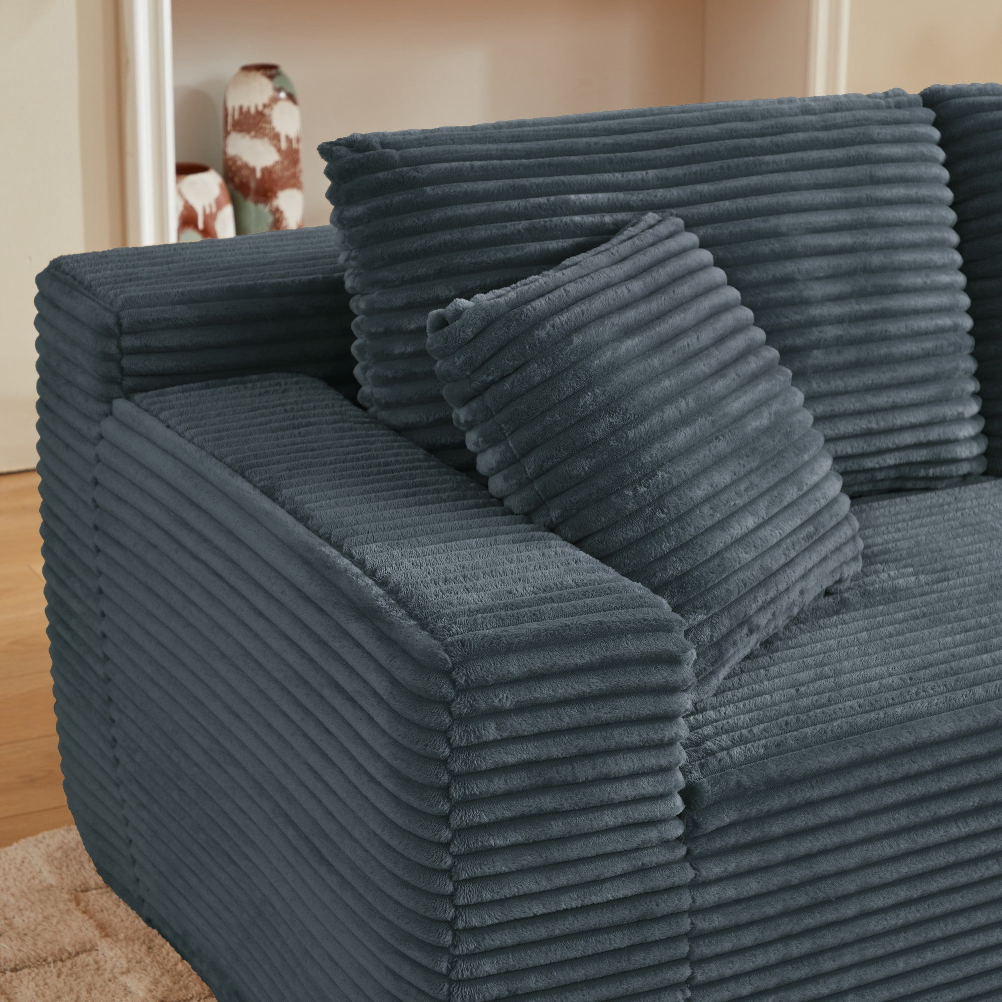 Sailvan L-Shaped Cloud Sectional Sofa with Deep Seat,No Assembly Required,Modular Couches Sleeper