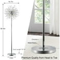 thumbnail image 2 of BINUFF Modern Firework Crystal Shiny Chrome Finish 69" Standing Lamp Living Room Floor(Silver), 2 of 9