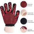 thumbnail image 2 of Guantes para barbacoa, guantes cálidos, guantes de invierno, guantes de jardinería, guantes para exteriores, guantes de algodón ignífugos para altas temperaturas, escaldaduras y rojos JAMW Sencillez, 2 of 5