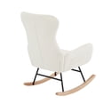 thumbnail image 5 of off white velvet rocking chair 72237, 5 of 7