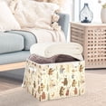 thumbnail image 3 of Yayeee Collapsible Cube Storage Bin with Lid Fabric Closet Decorative Basket with Handles, Musical Animals Pattern, 3 of 7
