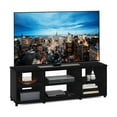 thumbnail image 3 of Furinno Montale TV Stand with Shelves for TV up to 65 Inch, Black Oak, 3 of 5