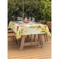 thumbnail image 3 of Outdoor Tablecloth with Umbrella Hole for Patio/Picnic/Party/Camping, Watercolor Floral Waterproof Table Cloth Rectangle Table Cover Washable, Yellow Flower Hummingbirds Botanical Spring (60"x 102"), 3 of 8