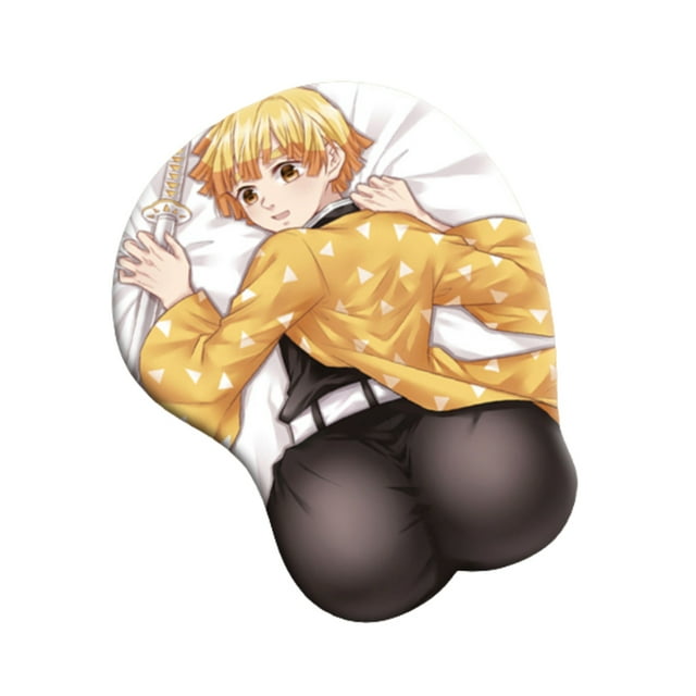 Alfombrilla de ratón Anime Agatsuma Zenitsu con soporte para reposamuñecas