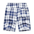 thumbnail image 5 of BOOMNY Mens Shorts Casual Plaid Prints Oversized Elastic Waist Drawstring Beach Shorts For Man Soft Loose Fit Summer Workout Shorts Leisure Mens Dailywear, 5 of 9