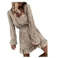 thumbnail image 2 of Qertyioot Mode Femmes hors Épaule Été Plage Courte Mini Robe, 2 of 8