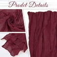 thumbnail image 3 of Wrinkled Dinner Napkins Gauze Cheesecloth Napkins 20 x 20 Inch Rustic Boho Table Napkins Decorative for Weddings Parties Event Home Table(Burgundy,20PCS), 3 of 7
