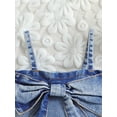 thumbnail image 4 of Bagilaanoe 2Pcs Little Girls Summer Clothes Toddler Sleeveless Crop Tops + Skirt 12M 18M 24M 3T 4T 5T 6T Kids Casual Denim Skirt Set, 4 of 8
