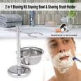 thumbnail image 4 of Yeacher Support de Rasage 2 en 1 en Acier Inoxydable pour Rasoir, Brosse et Bol à Savon de Rasage, Trousse de Rasage pour Homme, Ensemble d'Outils de Rasage pour Homme, 4 of 7