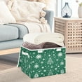 thumbnail image 5 of WOBOGO Green Christmas Tree Large Collapsible Storage Box Flip Lid Fabric Decorative Organizer Container Basket with Handles 16.5×12.6×11.8in, 5 of 7