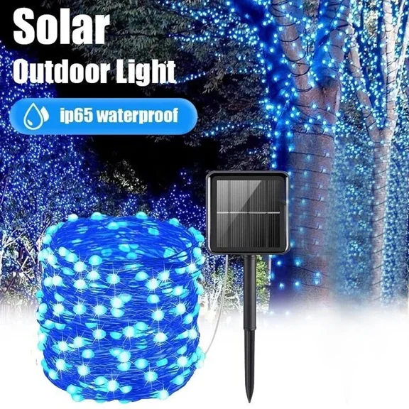 300 Led Solar Fairy String Lights Outdoor Garden Party Path Lawn Tree Decor Xmas