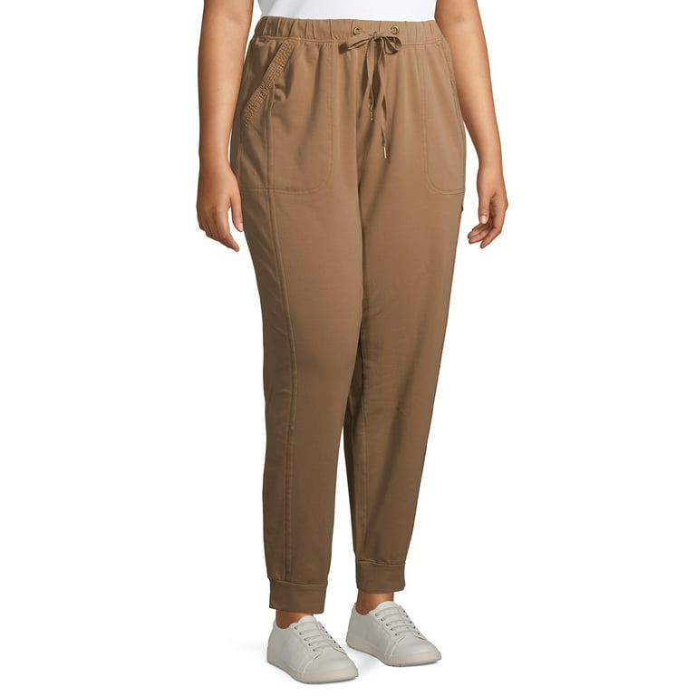 Plus size knit joggers sale