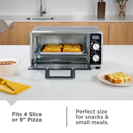 Black Decker Crisp ‘N Bake PRO Stainless Steel 4-Slice Air Fryer Toaster Oven