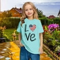 thumbnail image 5 of ZACPNCV Flag Shirt for Toddler Kids Boys Girls USA Flag T-Shirt 4th of July Shirt Patriotic Tee Tops Blue 7-8 Years, 5 of 9