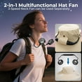 thumbnail image 6 of USB Charging Fan Hat,2-in-1 Hands-free Hat Fan with Detachable Neck, UPF 50+ Wide Brim Sun Hat,2600mAh Rechargeable Fishing Essentials for Camping Travel Delivery Outdoor-Black, 6 of 7