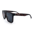 thumbnail image 6 of Kush Brush Logo Mens 90s Flat Top Horn Rim Plastic Urban Sunglasses [Matte Tortoise - Black], 6 of 8