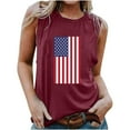 thumbnail image 2 of Wycnly Tank Top for Women Workout Tops for Women Loose Comfy Patriotic 4th of July Tops Fashion Independence Day Graphics Sleeveless Top Ladies Sleeveless Shirt, 2 of 4