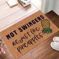 thumbnail image 4 of TIELUTT Pineapple Letter Printed Door Mat Door Carpet for Entrance Front Throw Pillows and Blanket Set and Striped Throw Blanket Area Rugs Living Room Rug for Bed Room Softest Throw Blanket, 4 of 4