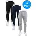 thumbnail image 1 of Men's Slim-Fit Jogger Sweatpants With Zipper Pockets (3-Pack), 1 of 5