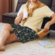 thumbnail image 5 of Fotbe Gold Snowflake Christmas Tree Pantalones Cortos de Pijama para Hombre, Ropa de Dormir, Pantalones de Pijama Cortos para Hombre-3X-Large, 5 of 6