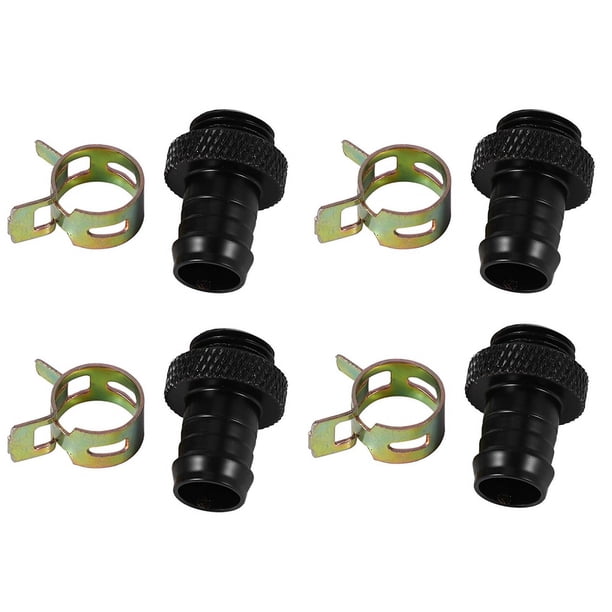 piezas de conexión de púas para radiador de refrigeración por agua de computadora, disipadores de calor de cobre, abrazadera de enfriador para tubo de diámetro interior de 3/8 pulgadas, G1/4, cromado