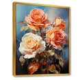 thumbnail image 2 of Designart "Warm Toned Rose Allure I" Roses Floater Framed Canvas Prints, 2 of 5
