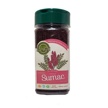 Sumac Spice Powder | 4 oz 113 g | Bulk Ground Sumac Berries - Bran | Extra Grade Turkish Sumac Seasoning | Middle Eastern Spices | Eat Well Premium Food Sumac 4oz
