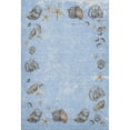 thumbnail image 2 of Addison Rugs Mayfield Washable Coastal Shell Border Blue Rectangle Rug, 10' x 14', 2 of 6