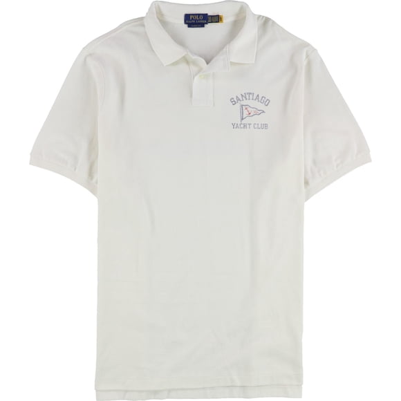 Ralph Lauren Mens Nautical Polo Shirt, white, 2XL