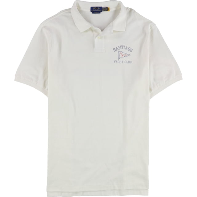 Ralph Lauren Mens Nautical Polo Shirt, white, 2XL