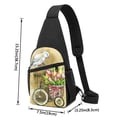 thumbnail image 4 of Disketp Sling Backpack,Multipurpose Crossbody Shoulder Bag Travel Hiking Daypack-Watercolor Canary Bird, 4 of 6