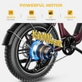 thumbnail image 3 of Heybike Ranger S Electric Bike for Adults, 750W Foldable Ebike with 48V 14.4AH Removable Battery, 55 Miles Range, 20" x 4.0 Fat Tire Step-thru Electric Bicycle, 7-Speed Hydraulic Fork, UL2849, 3 of 10