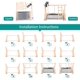 thumbnail image 3 of Bird Playgroud Parrots Wood Perch Playstand Stand Playpen Ladder with Feeder Seed Cups, Bird Ropes, Toys Exercise Play for Cockatiels, Conures, Parakeets, Finch Small Animals, 3 of 5