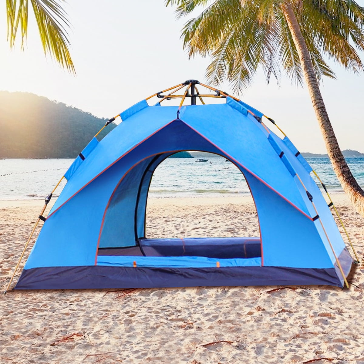 Automatic Outdoor Waterproof Beach Camping Tent Foldable Rainproof  Four-Sided 2-3 Person Camping Accessories Quick Folding Tents - China Camping  Tent Accessories and Tiendas Camping Tent price