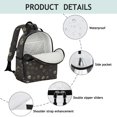 thumbnail image 4 of Paw Print Backpack for School,Cute School Bag,Schoolbag with Adjustable Shoulder Straps & Padded Back,15.25"x11.5"x5.25", 4 of 6