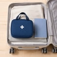 thumbnail image 5 of Medical Bag for Travel, Empty First Aid Bag, First Aid Kit Bag, Medical Supply Organizer, 8X6X3.5 Inch Large Navy Fabric Carry Pouch, Portable Handheld Storage Tote for Storing, 5 of 5