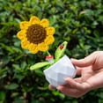 thumbnail image 2 of Flores de ganchillo, girasoles artificiales, plantas tejidas a mano en maceta, regalo de boda para invitados, decoración de girasoles, decoración de habitación, girasoles, 2 of 5