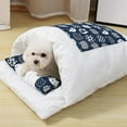 thumbnail image 3 of Self Warming Cat Bed Mat Soft Warm Semi-closed Pet Cave Sleeping Bag Washable Pad Hideaway for Cats & Small Dog, 3 of 16