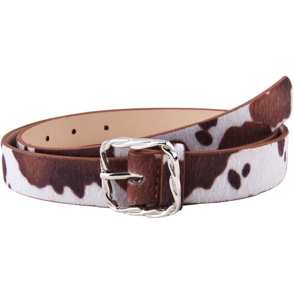 DOVACKA Vintage Cowgirl Accessories Y2k Western Belts for Skirts Pants Square Buckle Animal Leopard Print Belt for Women