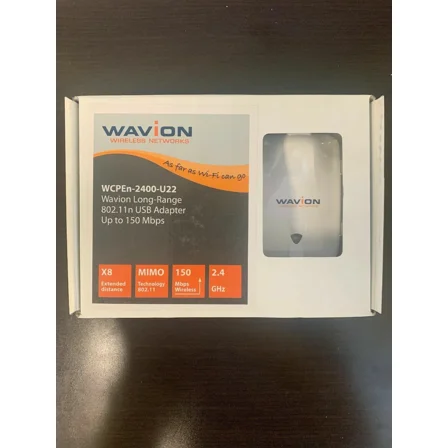 New Wcpen-2400-U22 Wavion Indoor Long Range 802.11N Usb Adapter Mimo 2.4Ghz