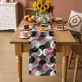 thumbnail image 2 of Pink Grey Abstract Table Runner 70 Inches, Modern Geometric Ombre Artwork Bed Runner Dresser Scarves Tabletop for Indoor Outdoor Parties/Ceremony/Banquet, 13" x 70", 2 of 9