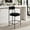 Black, variant on Safavieh Andrean Modern Mid Back Metal and Fabric Stools, White/Black