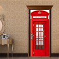 thumbnail image 1 of StyleC 77x200cm Etiqueta de Puerta 3D Bodega Foto Mural Trompe l'oeil Calcomanías de Pared PVC Papel Pintado Impermeable para Dormitorio Baño Cocina Decoración Pegatinas de Puerta, 1 of 5
