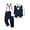A Navy Blue, variant on CARETOO Toddler Baby Boy Clothes Suit 5Pcs Gentleman Wedding Outfit Dress Shirt+Vest+Bow Tie+Suspender Pant Formal Set 12M-5T