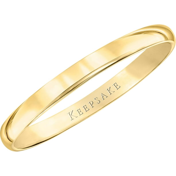 Keepsake Women's 10kt Yellow Gold Wedding Band, 2mm