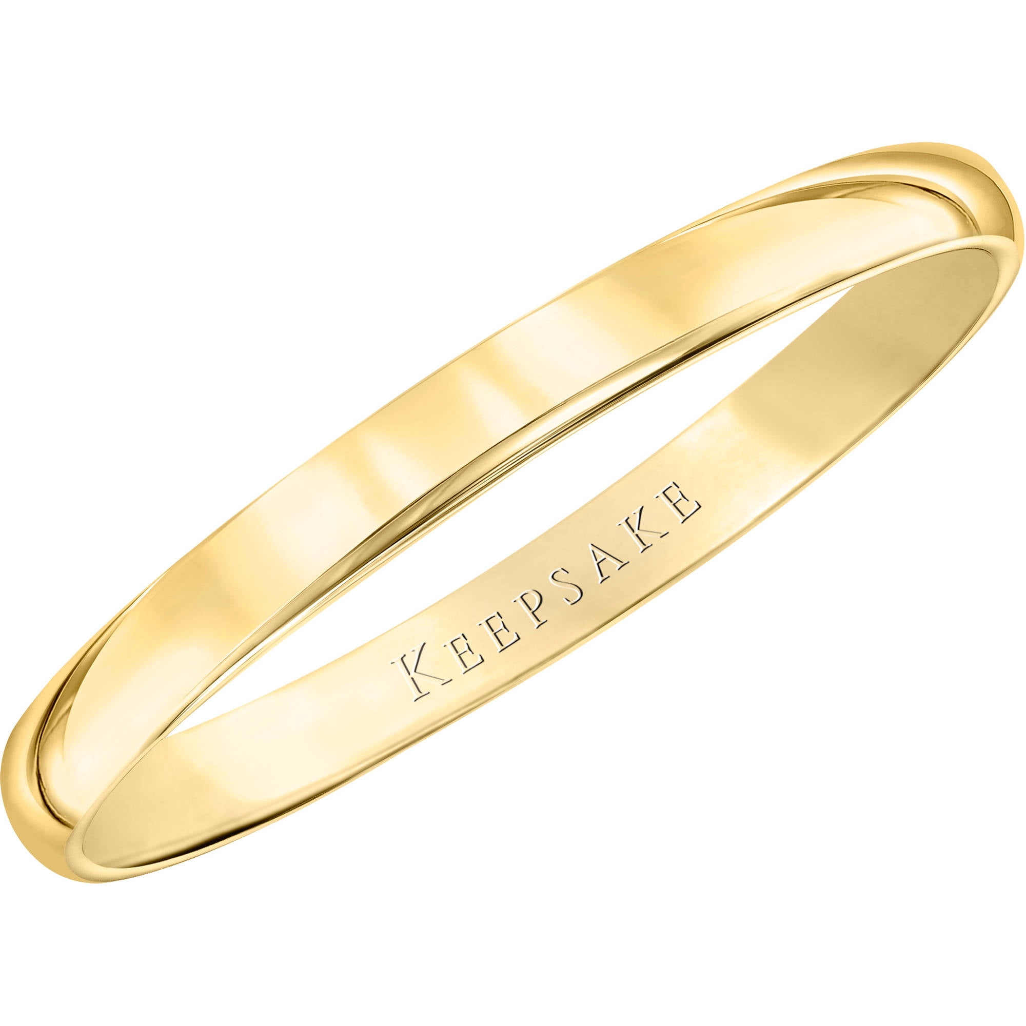 Keepsake Women's 10kt Yellow Gold Wedding Band, 2mm