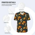 thumbnail image 5 of Fotbe Halloween Skull Baseball Jersey Shirt for Men and Women, Casual Short Sleeves Button Down T-Shirt-Small, 5 of 9
