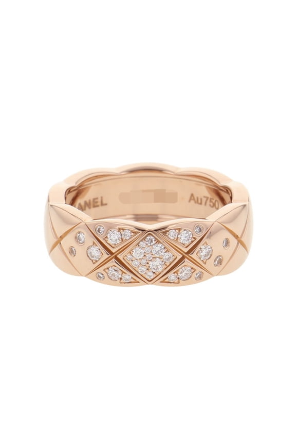 Pre-Owned Chanel Coco Crush Collection Medium Ring, 31 Diamonds (approx. 0.19ct total), 18K...